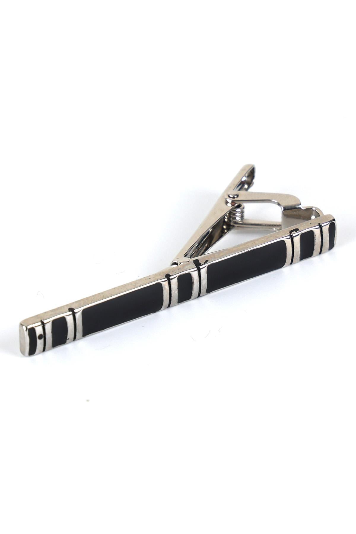 Esgue Erkek Metal Kravat İğnesi – Şık ve Zarif Tasarım, Gümüş Renkli Klipsli Kravat Klipsi