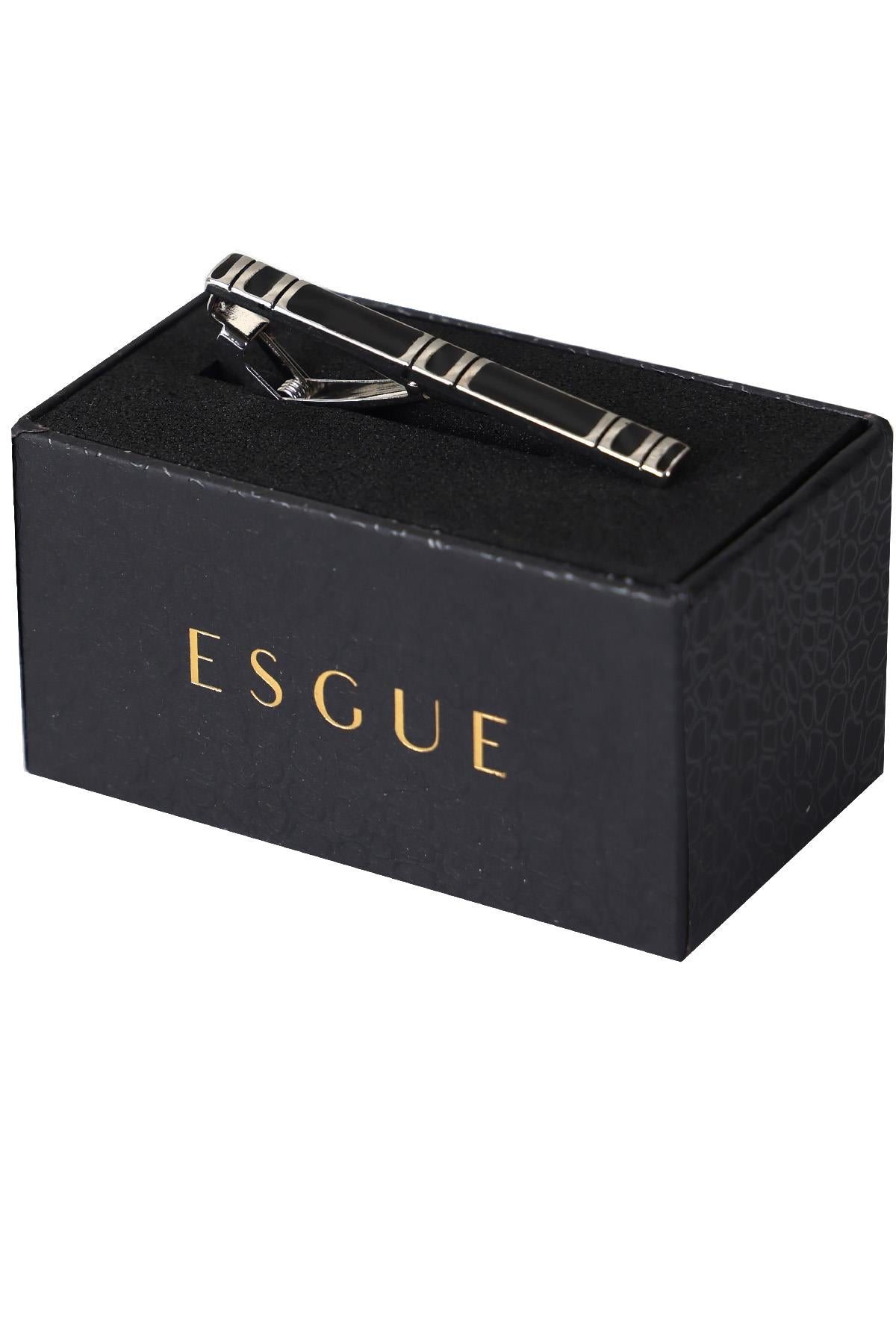 Esgue Erkek Metal Kravat İğnesi – Şık ve Zarif Tasarım, Gümüş Renkli Klipsli Kravat Klipsi