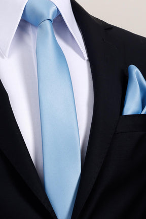 Esgue 6 cm İnce Saten Mendilli Kravat – Özel Hediye Kutulu Premium Slim Kravat