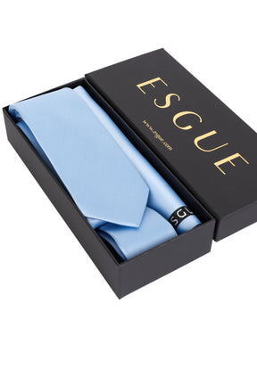 Esgue 6 cm İnce Saten Mendilli Kravat – Özel Hediye Kutulu Premium Slim Kravat