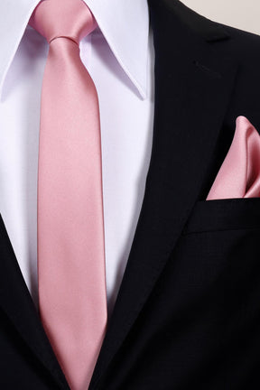 Esgue 6 cm İnce Saten Mendilli Kravat – Özel Hediye Kutulu Premium Slim Kravat