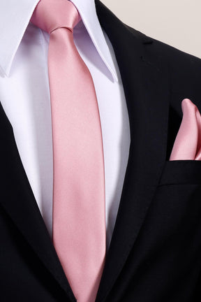 Esgue 6 cm İnce Saten Mendilli Kravat – Özel Hediye Kutulu Premium Slim Kravat