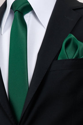 Esgue 6 cm İnce Saten Mendilli Kravat – Özel Hediye Kutulu Premium Slim Kravat