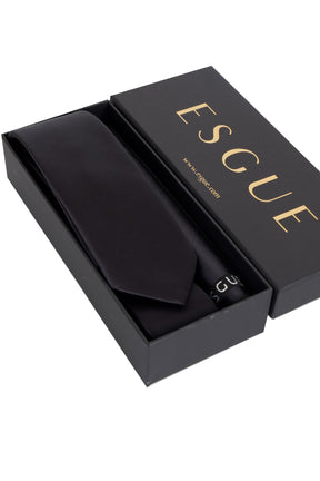 Esgue 6 cm İnce Saten Mendilli Kravat – Özel Hediye Kutulu Premium Slim Kravat