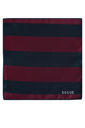 Esgue 8 cm Bordo Lacivert Parçalı Desen Hand Made Klasik Geniş Mendilli Kravat