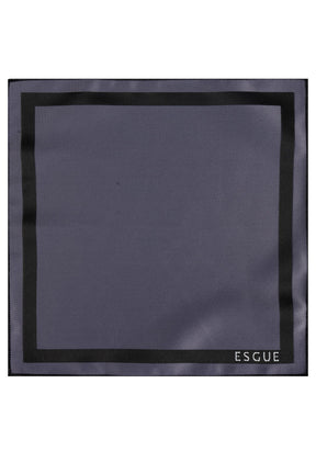Esgue 8 Cm Hand Made Saten Gri Renk Kravat Mendil & Kol Düğmesi Hediye Seti HSET:133