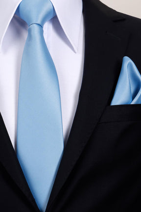 Esgue 8 cm Klasik Saten Mendilli Kravat – Farklı Renk Seçeneği, Özel Hediye Kutusunda Premium Erkek Kravat