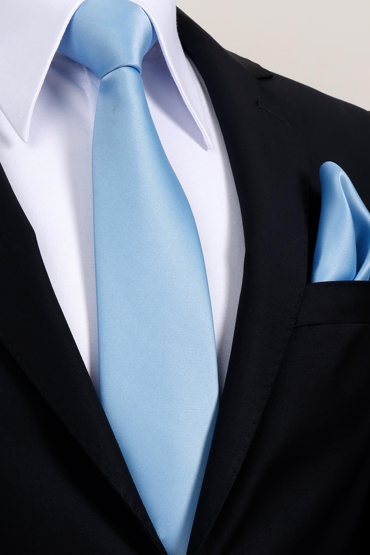 Esgue 8 cm Klasik Saten Mendilli Kravat – Farklı Renk Seçeneği, Özel Hediye Kutusunda Premium Erkek Kravat