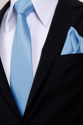 Esgue 8 cm Klasik Saten Mendilli Kravat – Farklı Renk Seçeneği, Özel Hediye Kutusunda Premium Erkek Kravat