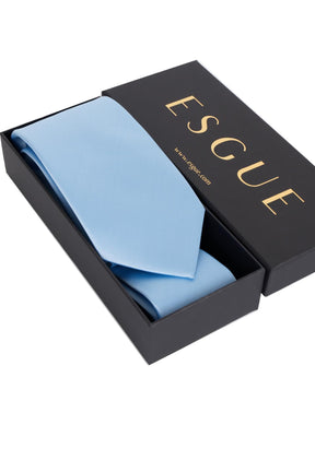 Esgue 8 cm Klasik Saten Mendilli Kravat – Farklı Renk Seçeneği, Özel Hediye Kutusunda Premium Erkek Kravat