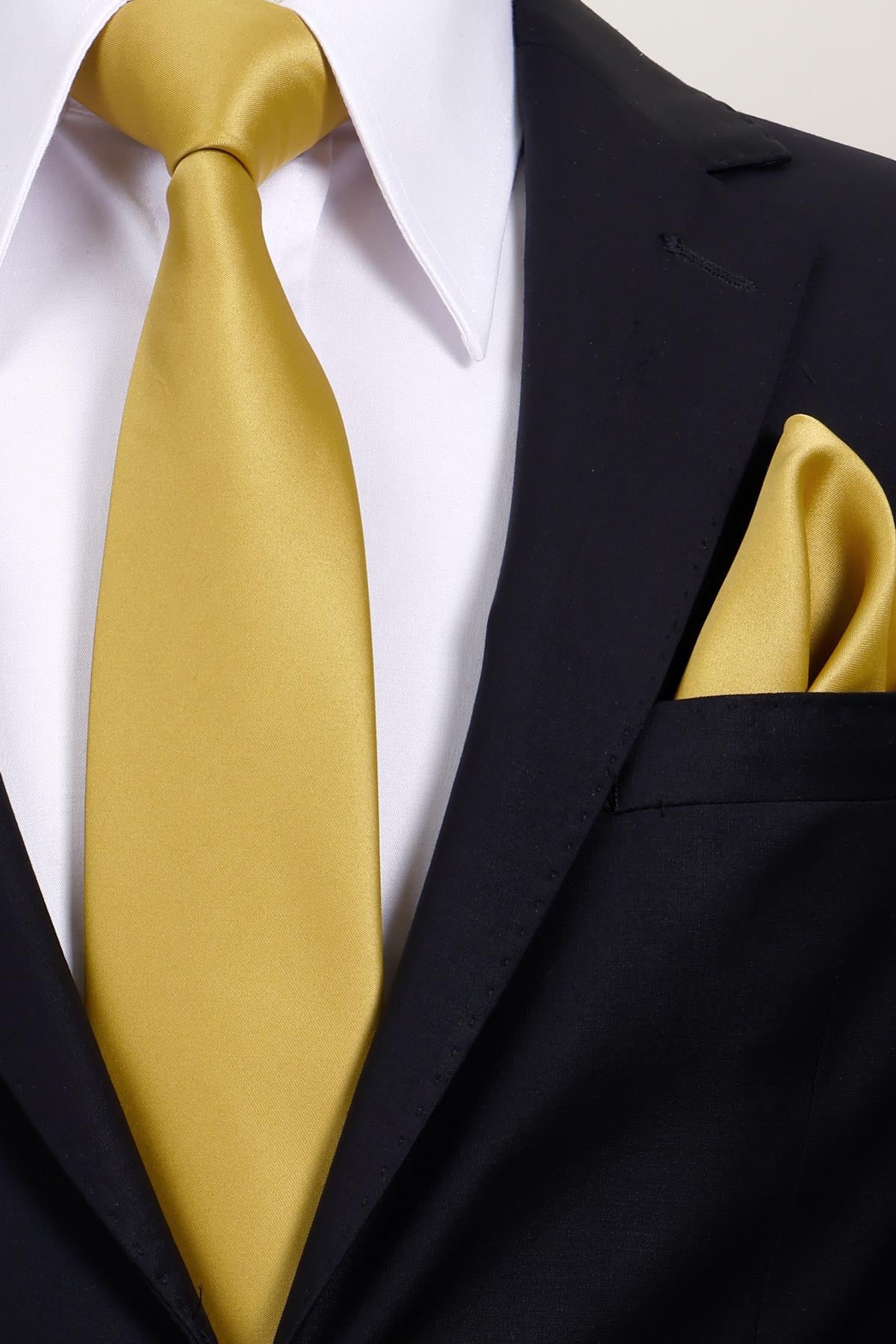 Esgue 8 cm Klasik Saten Mendilli Kravat – Farklı Renk Seçeneği, Özel Hediye Kutusunda Premium Erkek Kravat