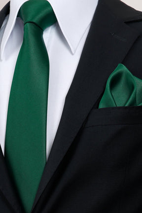 Esgue 8 cm Klasik Saten Mendilli Kravat – Farklı Renk Seçeneği, Özel Hediye Kutusunda Premium Erkek Kravat