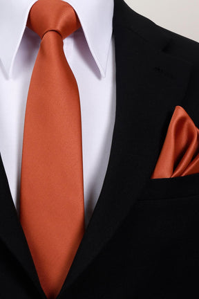 Esgue 8 cm Klasik Saten Mendilli Kravat – Farklı Renk Seçeneği, Özel Hediye Kutusunda Premium Erkek Kravat