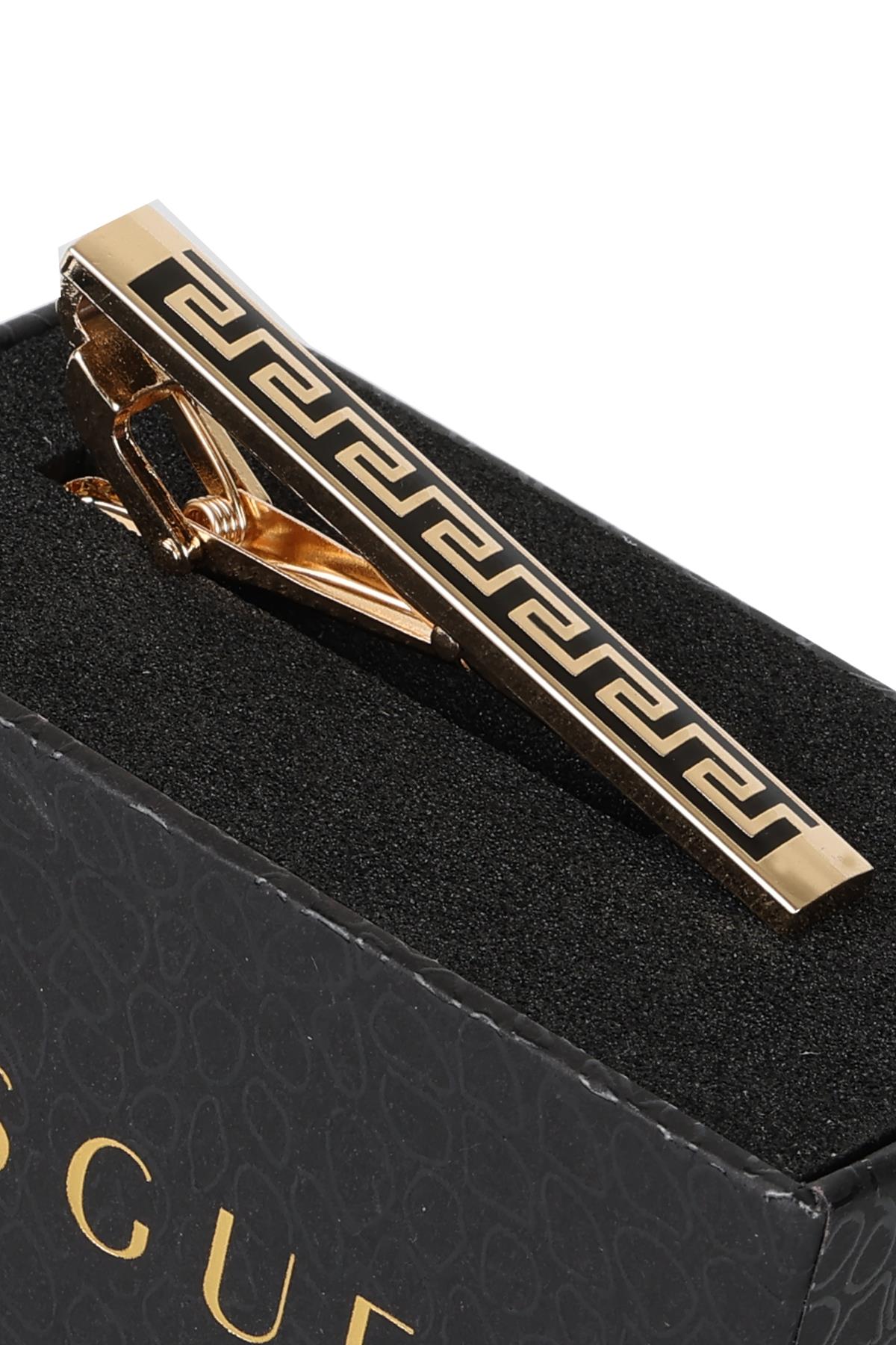 Esgue Gold Siyah Renk Antik Desenli Klasik Kravat Klipsi – KM:5258