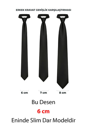 Esgue Hand Made 6 cm Slim Çizgi Desenli Lacivert Pembe Renk Mendilli İnce Kravat